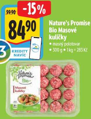 Nature's Promise Bio Masové kuličky, 300 g