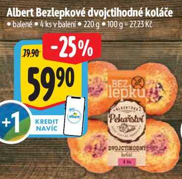Albert Bezlepkové dvojctihodné koláče, 220 g