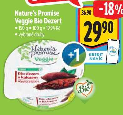 Nature's Promise Veggie Bio Dezert, 150 g 