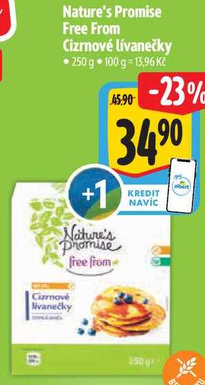 Nature's Promise Free From Cizrnové lívanečky, 250 g