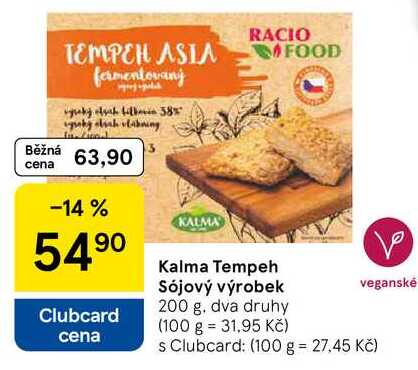 Kalma Tempeh Sójový výrobek veganské, 200 g 