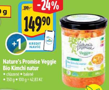 Nature's Promise Veggie Bio Kimchi natur, 350 g
