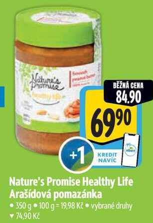Nature's Promise Healthy Life Arašídová pomazánka, 350 g