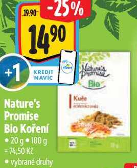 Nature's Promise Bio Koření, 20 g