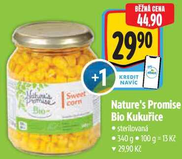 Nature's Promise Bio Kukuřice, 340 g
