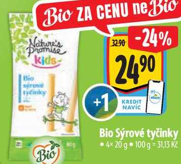 Bio Sýrové tyčinky, 4x 20 g 
