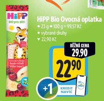 HiPP Bio Ovocná oplatka, 23 g