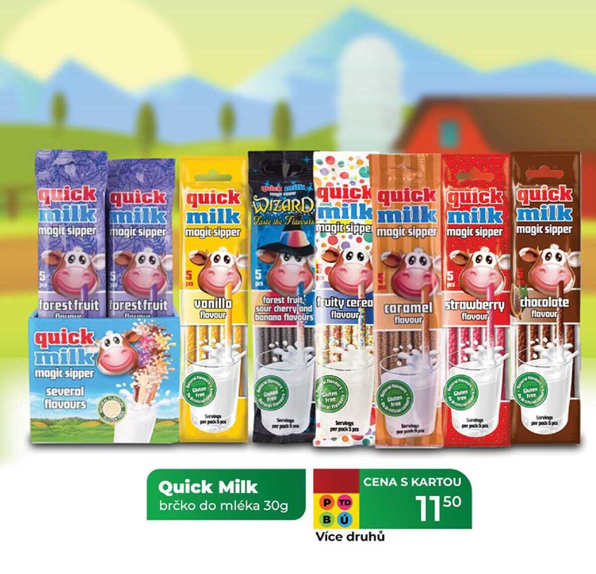 Quick Milk brčko do mléka 30g  