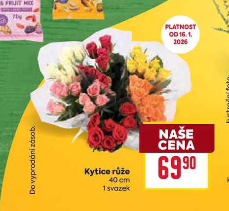 Kytice růže 40 cm 1 svazek  