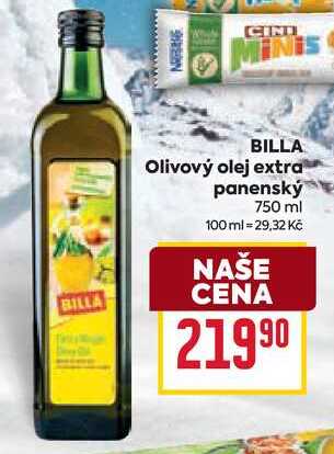 BILLA Olivový olej extra panenský 750 ml 