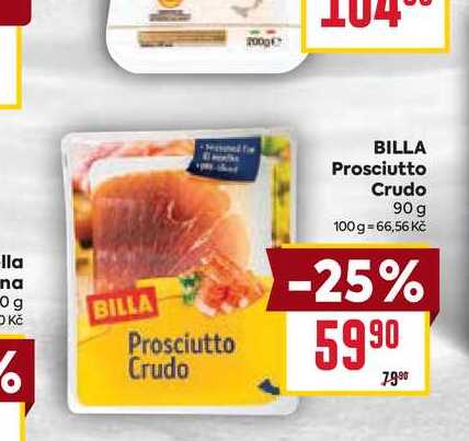 BILLA Prosciutto Crudo 90 g 