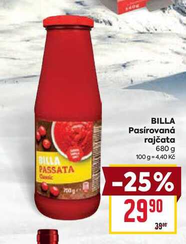 BILLA Pasírovaná rajčata 680 g 