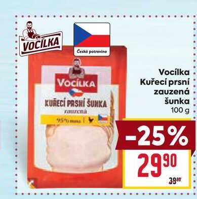 Vocilka Kuřecí prsní zauzená šunka 100 g 