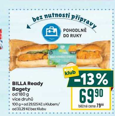 BILLA Ready Bagety od 180 g 