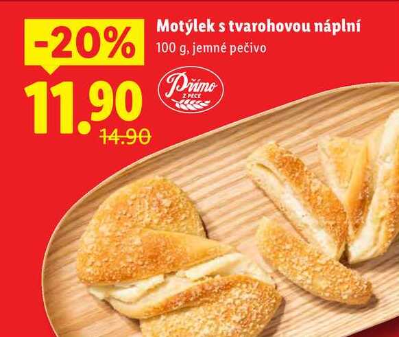 Motýlek s tvarohovou náplní, 100 g