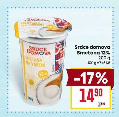 Srdce domova Smetana 12% 200 g
