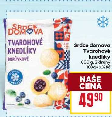 Srdce domova Tvarohové knedlíky 600 g