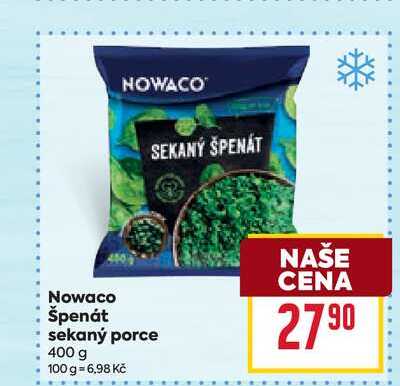 Nowaco Špenát sekaný porce 400 g