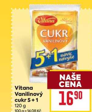 Vitana Vanilinový cukr 5+1 120 g