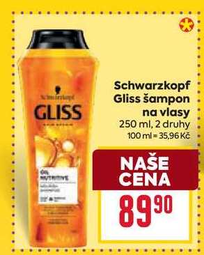 Schwarzkopf Gliss šampon na vlasy 250 ml