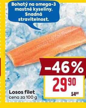 Losos filet cena za 100 g 