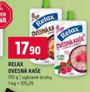 RELAX OVESNÁ KAŠE 170 g vybrané druhy