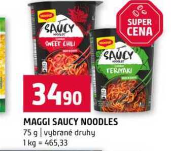 MAGGI SAUCY NOODLES 75 g vybrané druhy 