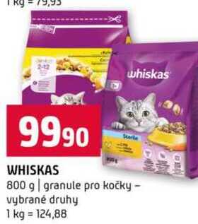 WHISKAS 800 g granule pro kočky vybrané druhy