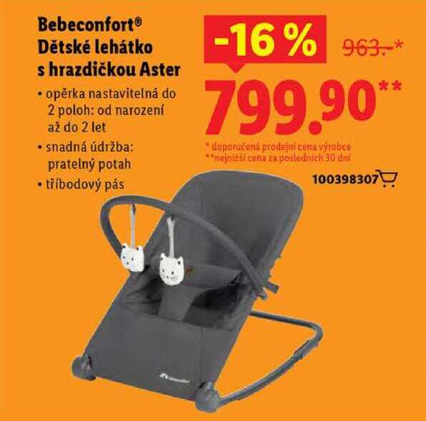 Bebeconfort Dětské lehátko s hrazdičkou Aster