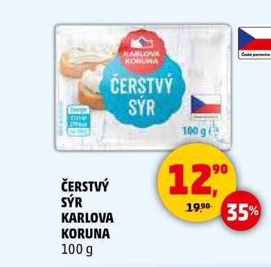 ČERSTVÝ SÝR KARLOVA KORUNA, 100 g 
