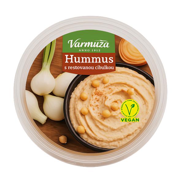 Varmuža Hummus se smaženou cibulkou