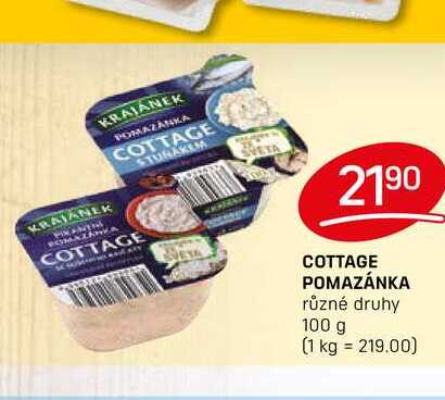 COTTAGE POMAZÁNKA různé druhy 100 g 