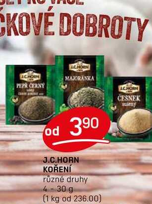 J.C.HORN KOŘENÍ různé druhy 4-30 g 