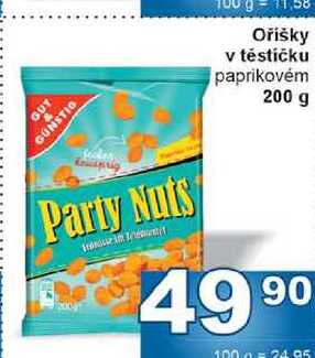 Oříšky v těstíčku paprikovém 200 g