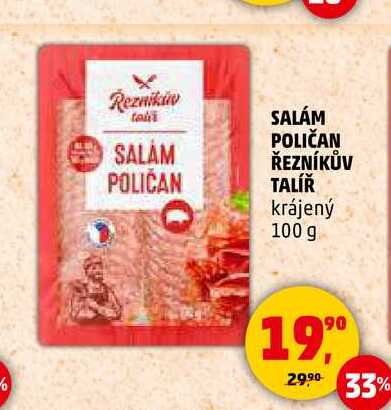 SALÁM POLIČAN ŘEZNÍKŮV TALÍŘ, 100 g