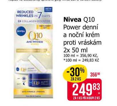 Nivea Q10 Power denní a noční krém proti vráskám 2x 50 ml