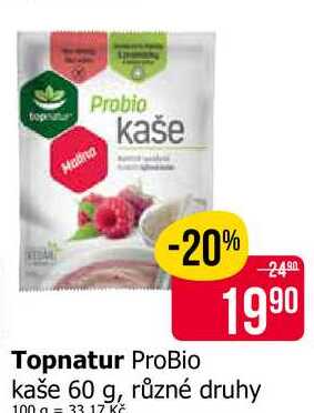 Topnatur ProBio kaše 60 g, různé druhy 