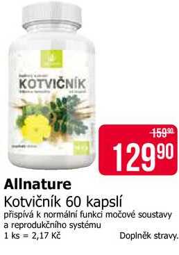 Allnature Kotvičník 60 kapslí 