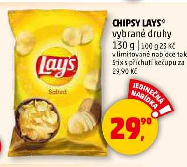 CHIPSY LAYS, 130 g 