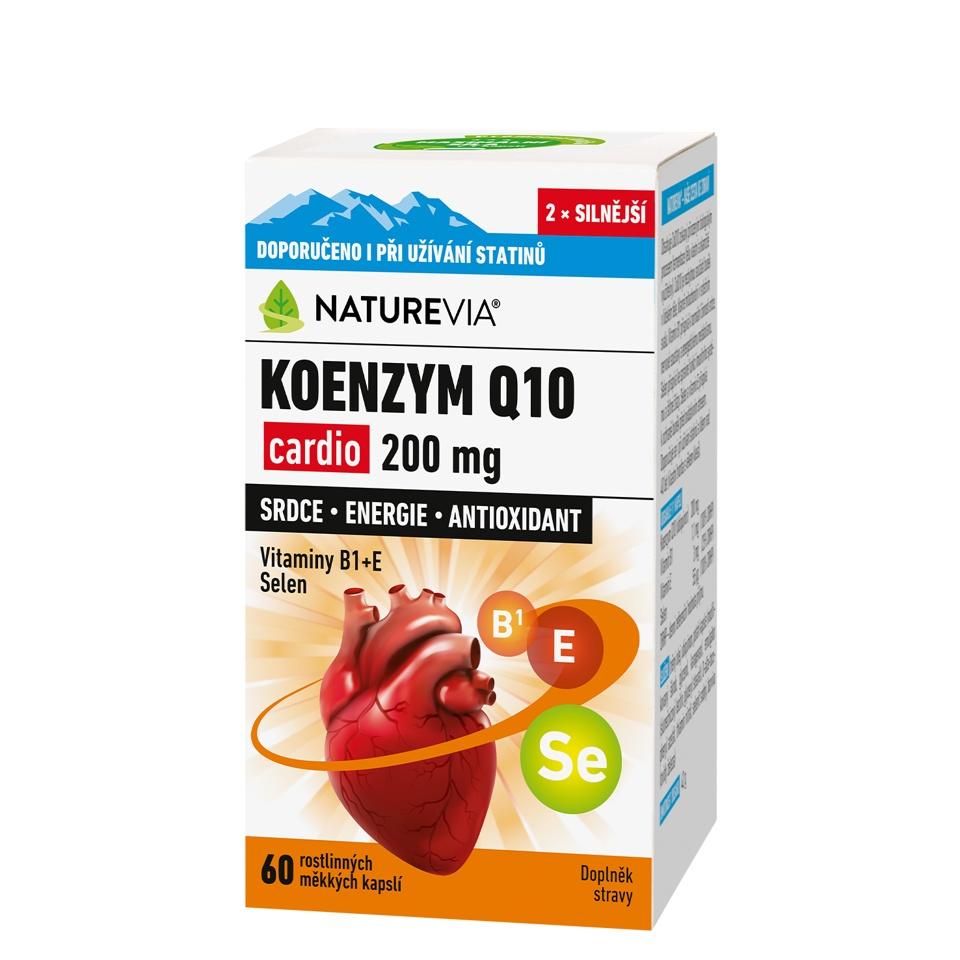 NatureVia Koenzym Q10 cardio 200mg 60 kapslí