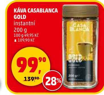 KÁVA CASABLANCA GOLD, 200 g 