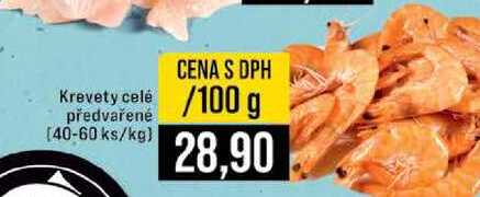Krevety celé předvařené 40-60 ks/kg 100g