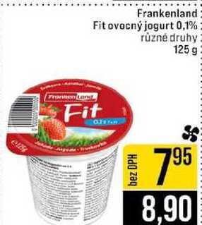 Frankenland Fit ovocný jogurt 0,1% různé druhy 125 g 