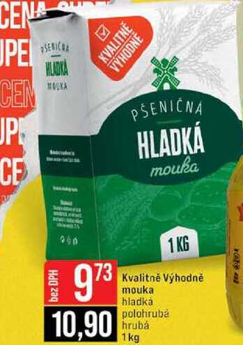 Kvalitně Výhodně mouka hladká polohrubá hrubá 1 kg 