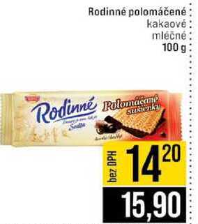Rodinné polomáčené kakaové mléčné 100 g