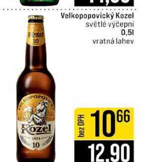 Velkopopovický Kozel světlé výčepní 0,5l