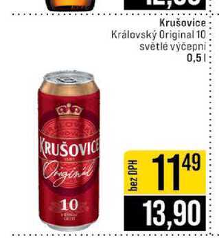 Krušovice Královský Original 10 světlé výčepni 0,5l