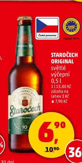 STAROČECH ORIGINAL světlé výčepní, 0,5 l