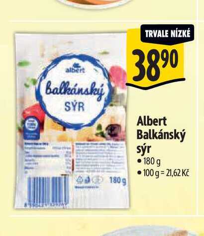  Albert Balkánský sýr 180 g  
