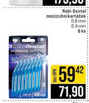 Rebi-Dental mezizubní kartáček 0,6 mm 0,4 mm 8 ks 3 0,6mm 